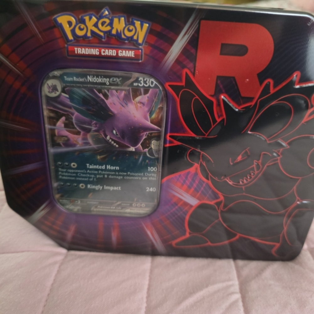Pokemon Team Rocket Red and Black Tin